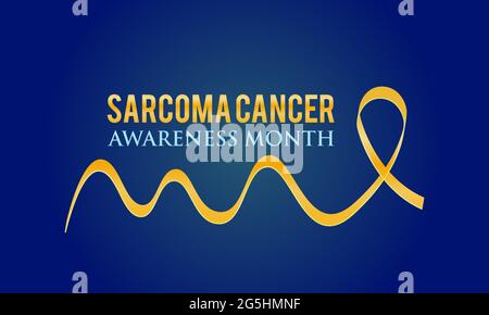 Sarcome concept de bannière du mois de sensibilisation au cancer observé chaque mois de juillet. Formation sur le cancer du sarcome, bannière, affiche, modèle de campagne de sensibilisation aux cartes. Illustration de Vecteur