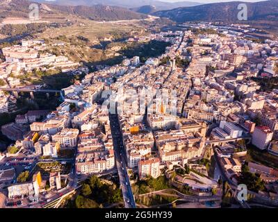 Vue depuis drone d'Alcoy Banque D'Images