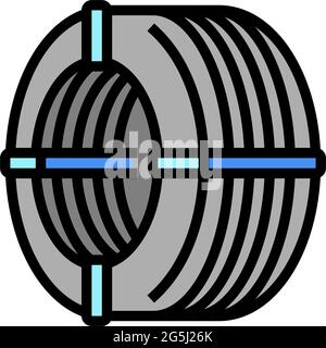 illustration vectorielle de l'icône de couleur de renforcement de fil Illustration de Vecteur