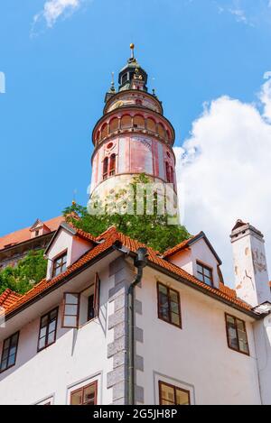 Tour du château de Cesky Krumlov Banque D'Images