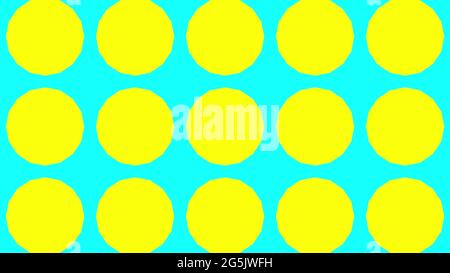 Rendu 3D d'un cercle jaune sans couture sur fond bleu Banque D'Images