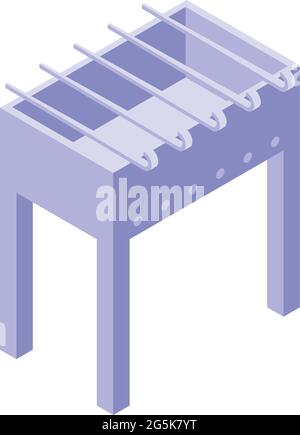 Symbole d'équipement de barbecue, vecteur isométrique. Barbecue. Outil de fête barbecue Illustration de Vecteur