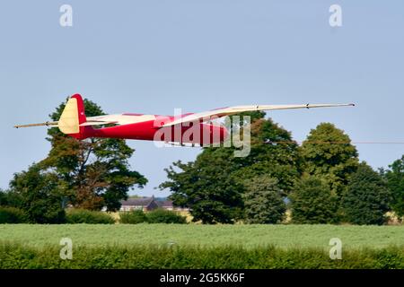 Slingsby Petrel planeur vintage en vol Banque D'Images