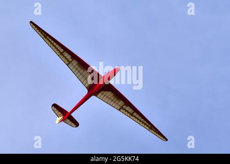 Slingsby Petrel planeur vintage en vol Banque D'Images