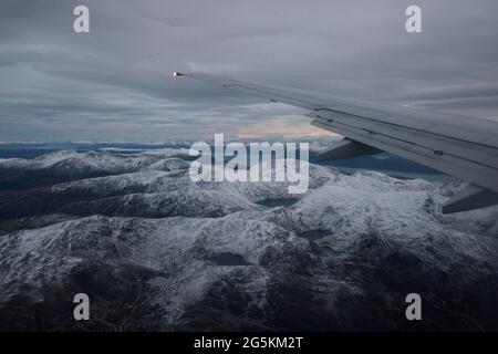 Survol du nord de la Norvège Banque D'Images