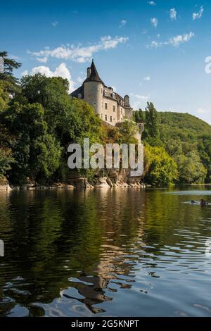 Château de la Treyne, sur la Dordogne, près de Lacave, département du Lot, Occitanie, France, Europe Banque D'Images