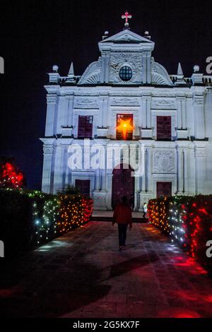 DIU église décorée pendant Noël Banque D'Images