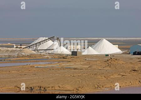 Des appartements salins près de Walvis Bay en Namibie Banque D'Images