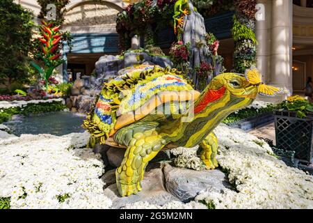 Las Vegas, 3 JUIN 2021 - thème d'été du conservatoire et des jardins botaniques du Bellagio Banque D'Images