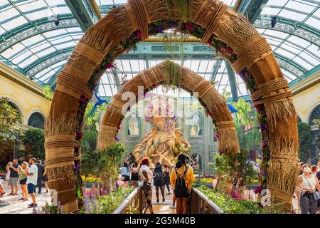 Las Vegas, 3 JUIN 2021 - thème d'été du conservatoire et des jardins botaniques du Bellagio Banque D'Images