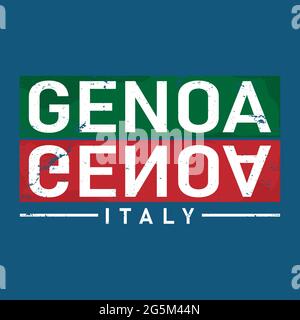 Gênes en italie est une belle ville à visiter en vacances, illustration de dessin animé vectoriel Illustration de Vecteur