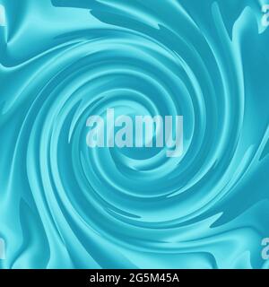 Illustration de la forme en spirale abstraite bleu turquoise dégradé Banque D'Images
