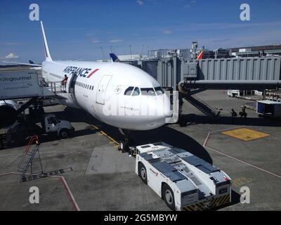 Seattle /Washington/USA./ 19 mai 2019 / vol Airfrance de l'aéroport international Set-com de seattle à Paris France , siège washington. Etats-Unis (photo. Banque D'Images