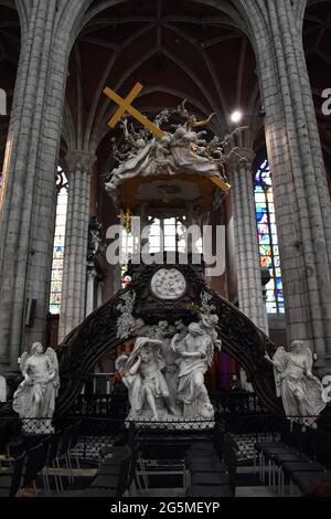 La Cathédrale Saint-Bavon à Gand, Belgique. Banque D'Images