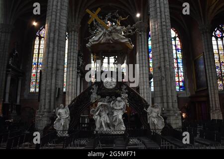 La Cathédrale Saint-Bavon à Gand, Belgique. Banque D'Images