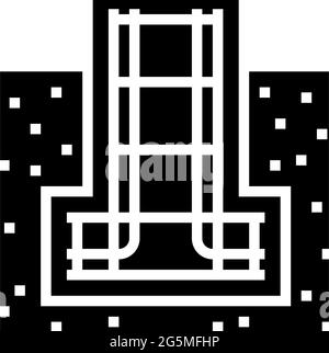 renforcement dans l'illustration du vecteur d'icône de glyphe de fondation Illustration de Vecteur