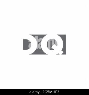 Monogramme DQ logo avec modèle de conception de style d'espace négatif isolé sur fond blanc Illustration de Vecteur