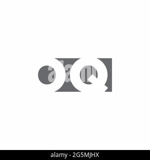 OQ logo monogramme avec modèle de conception de style d'espace négatif isolé sur fond blanc Illustration de Vecteur