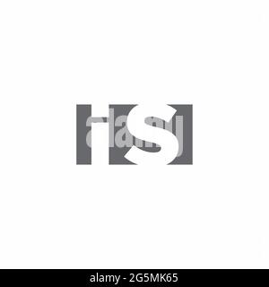 EST un monogramme logo avec un modèle de style espace négatif isolé sur fond blanc Illustration de Vecteur