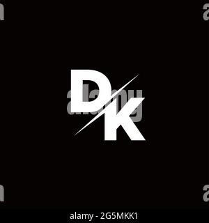 Logo lettre Monogramme Slash avec logo moderne modèles sur fond noir couleur et blanc Illustration de Vecteur