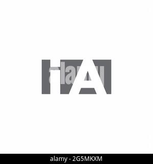 IA logo monogramme avec modèle de style espace négatif isolé sur fond blanc Illustration de Vecteur