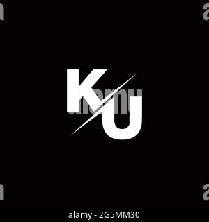 Logo lettre Monogramme Slash avec logo moderne modèles sur fond noir couleur et blanc Illustration de Vecteur