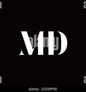 Logo Letter modèle initial de logos Designs avec fond doré et noir, Vector Icon Modern Illustration de Vecteur