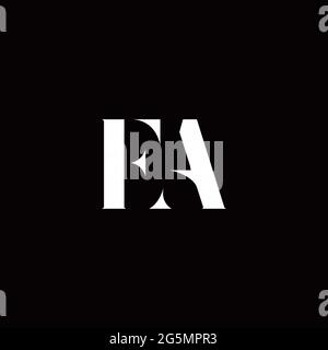 Logo Letter modèle initial de logos Designs avec fond doré et noir, Vector Icon Modern Illustration de Vecteur