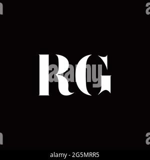 Logo Letter modèle initial de logos Designs avec fond doré et noir, Vector Icon Modern Illustration de Vecteur