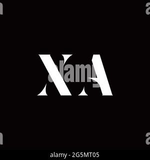 Logo Letter modèle initial de logos Designs avec fond doré et noir, Vector Icon Modern Illustration de Vecteur