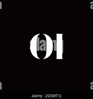 Logo Letter modèle initial de logos Designs avec fond doré et noir, Vector Icon Modern Illustration de Vecteur