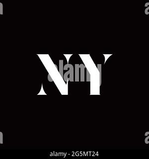 Logo Letter modèle initial de logos Designs avec fond doré et noir, Vector Icon Modern Illustration de Vecteur