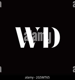 Logo Letter modèle initial de logos Designs avec fond doré et noir, Vector Icon Modern Illustration de Vecteur