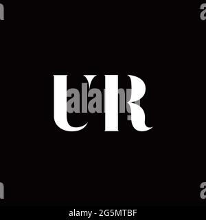 Logo Letter modèle initial de logos Designs avec fond doré et noir, Vector Icon Modern Illustration de Vecteur