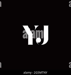 Logo Letter modèle initial de logos Designs avec fond doré et noir, Vector Icon Modern Illustration de Vecteur