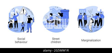 Problèmes sociaux concept abstrait illustrations vectorielles. Illustration de Vecteur