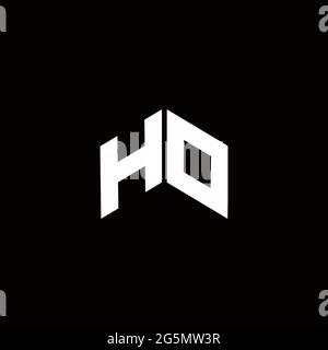 Logo monogramme modèle de conception moderne isolé sur fond noir Illustration de Vecteur