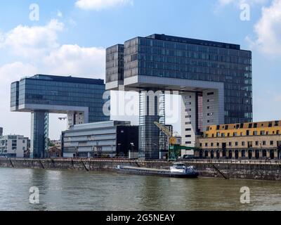 Kranhäuser, Cologne, Rhénanie-du-Nord-Westphalie, Allemagne, Europe Banque D'Images