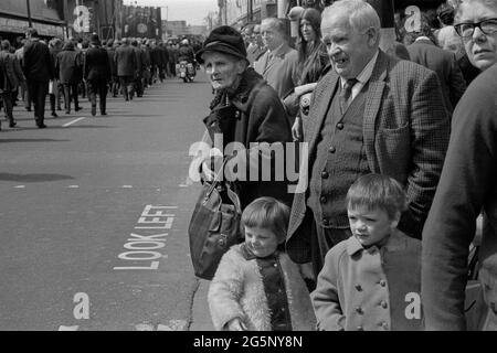 Parade MAYDAY, Cardiff, pays de Galles, 1973 Banque D'Images