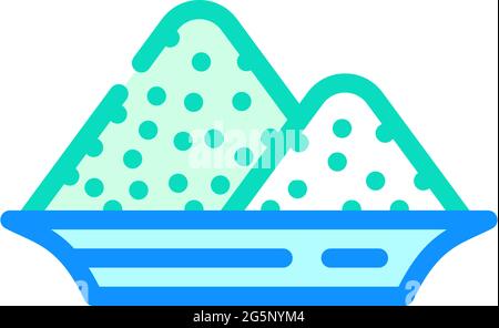 illustration vectorielle de l'icône représentant une pile de sel dans la couleur de la plaque Illustration de Vecteur