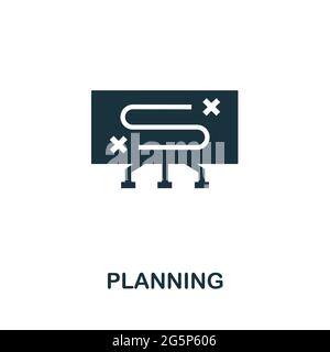 Icône planification. Élément créatif simple. Icône de planification monochrome remplie pour les modèles, les infographies et les bannières Illustration de Vecteur
