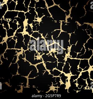 Texture de grunge en or de marbre. Patine rayure éléments dorés. Esquissez une surface pour créer un effet vieilli. Superposition du motif de grain de détresse. Élégant Illustration de Vecteur