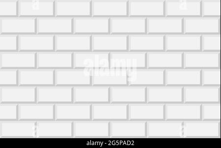 Mur de briques fond sans couture, motif de mur de briques, surface de mur de briques, mur de briques texturées, fond de mur de briques blanches.Motif de mur de briques blanches Illustration de Vecteur