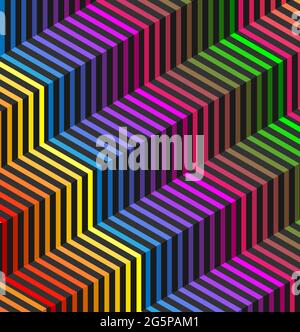 Couleurs abstraites et fond noir avec lignes vecteur de sous-sol. Illustration de Vecteur