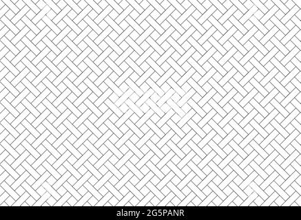 Texture géométrique, répétition linéaire motif abstrait fin motif vectoriel de ligne noire.briques disposées en diagonale fond de brique de style scandinave pour le kit Illustration de Vecteur