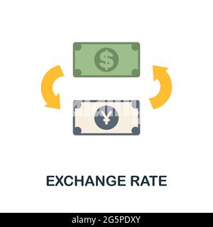 Icône de taux de change. Élément d'affichage plat de la collection de crédit. Icône de taux de change créatif pour la conception Web, les modèles, les infographies et bien plus encore Illustration de Vecteur