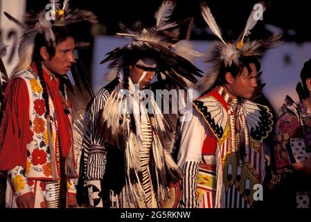 Etats-Unis, Dakota du Sud, réserve indienne de Rosebud, Pow Wow, danseurs traditionnels Banque D'Images