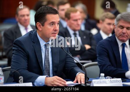 Washington, États-Unis d'Amérique. 29 juin 2021. Le représentant des États-Unis Devin Nunes (républicain de Californie) fait des remarques lors d'un forum dirigé par les Républicains sur les origines du virus COVID-19, au Capitole des États-Unis, au Capitole des États-Unis à Washington, DC, le mardi 29 juin 2021. Crédit: Rod Lamkey/CNP/Sipa USA crédit: SIPA USA/Alay Live News Banque D'Images