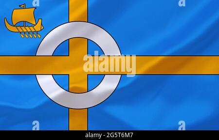 Drapeau de l'île de Skye, Royaume-Uni, Écosse, île de Skye Banque D'Images