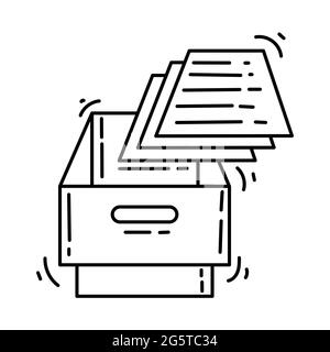 Stockage des icônes eCommerce . jeu d'icônes dessinées à la main, contour noir, icône Doodle, conception d'icônes vectorielles. Illustration de Vecteur